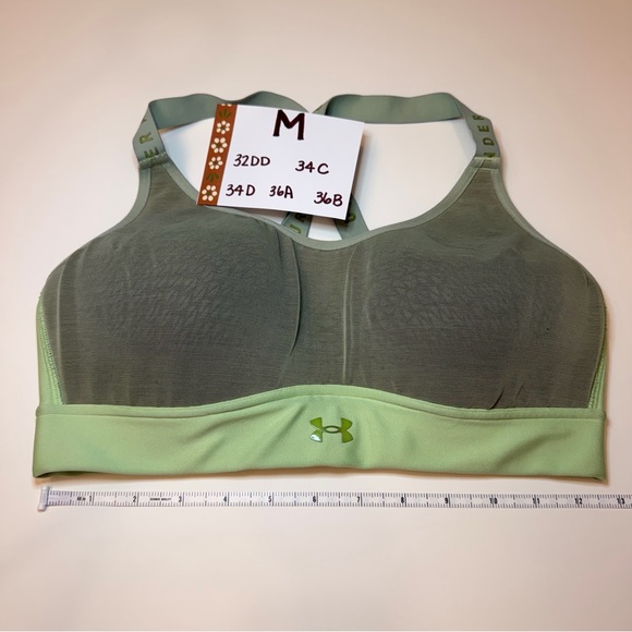 Under Armour Sports Bra Collection - Black, Green, Gray, Pink - Picture 7 of 15